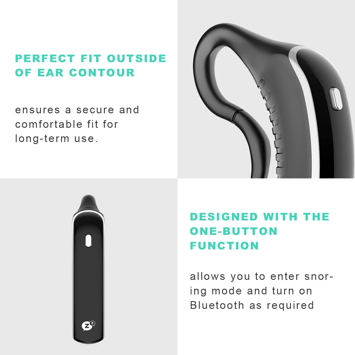 Smart Bluetooth Anti-Snoring Sleep Earset – 24H Sleep Aid & Snore Reduction Device