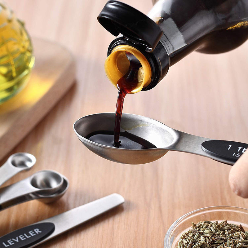 PrecisionPro™ 5-Piece Stainless Steel Measuring Spoon Set – Perfect Accuracy for Every Recipe