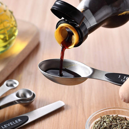 PrecisionPro™ 5-Piece Stainless Steel Measuring Spoon Set – Perfect Accuracy for Every Recipe