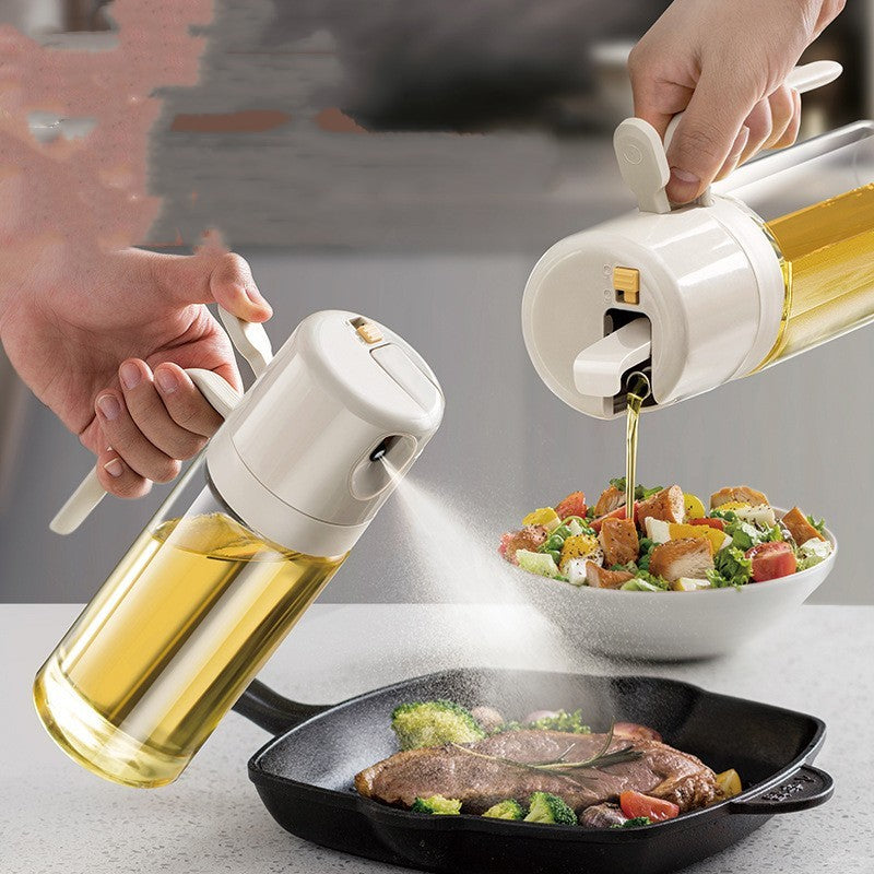Smart 2-in-1 Oil Sprayer & Dispenser Bottle – Automatic Pouring & Fine Mist for Healthy Cooking (550ml)