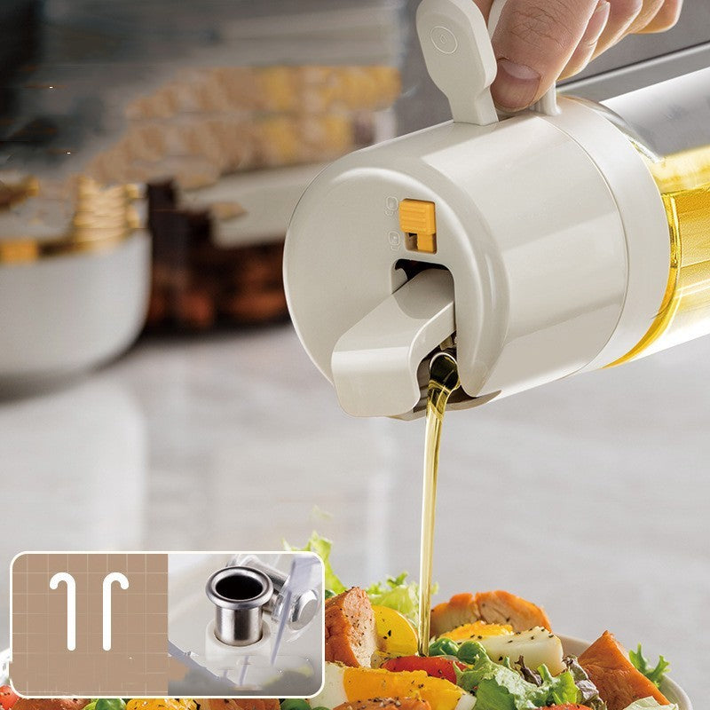 Smart 2-in-1 Oil Sprayer & Dispenser Bottle – Automatic Pouring & Fine Mist for Healthy Cooking (550ml)